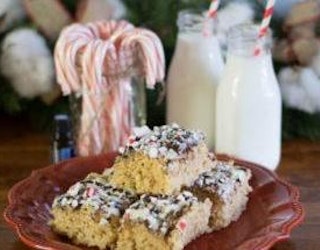 Amazing Peppermint Bark Rice Crispy Treats!