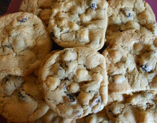 White chocolate chip/cranberry cookies.