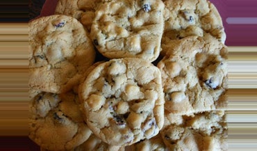 White chocolate chip/cranberry cookies.
