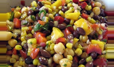 Corn and Black Bean Salad with Basil-Lime V…