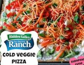 Hidden Valley Ranch Cold Veggie Pizza