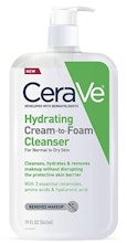CeraVe  Hydrating Cream-to-Foam Cleanser For Normal To Dry Skin