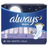 Always Maxi Extra Heavy Overnight Pads with Wings