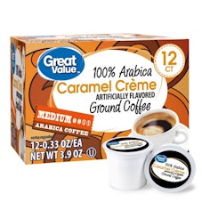 Great Value Coffees Caramel Creme Ground Coffee K cups