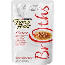 Fancy Feast Broths Classic with Tuna, Anchovies & Whitefish 