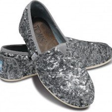 TOMS Shine On Pewter Sequins Women's Classics